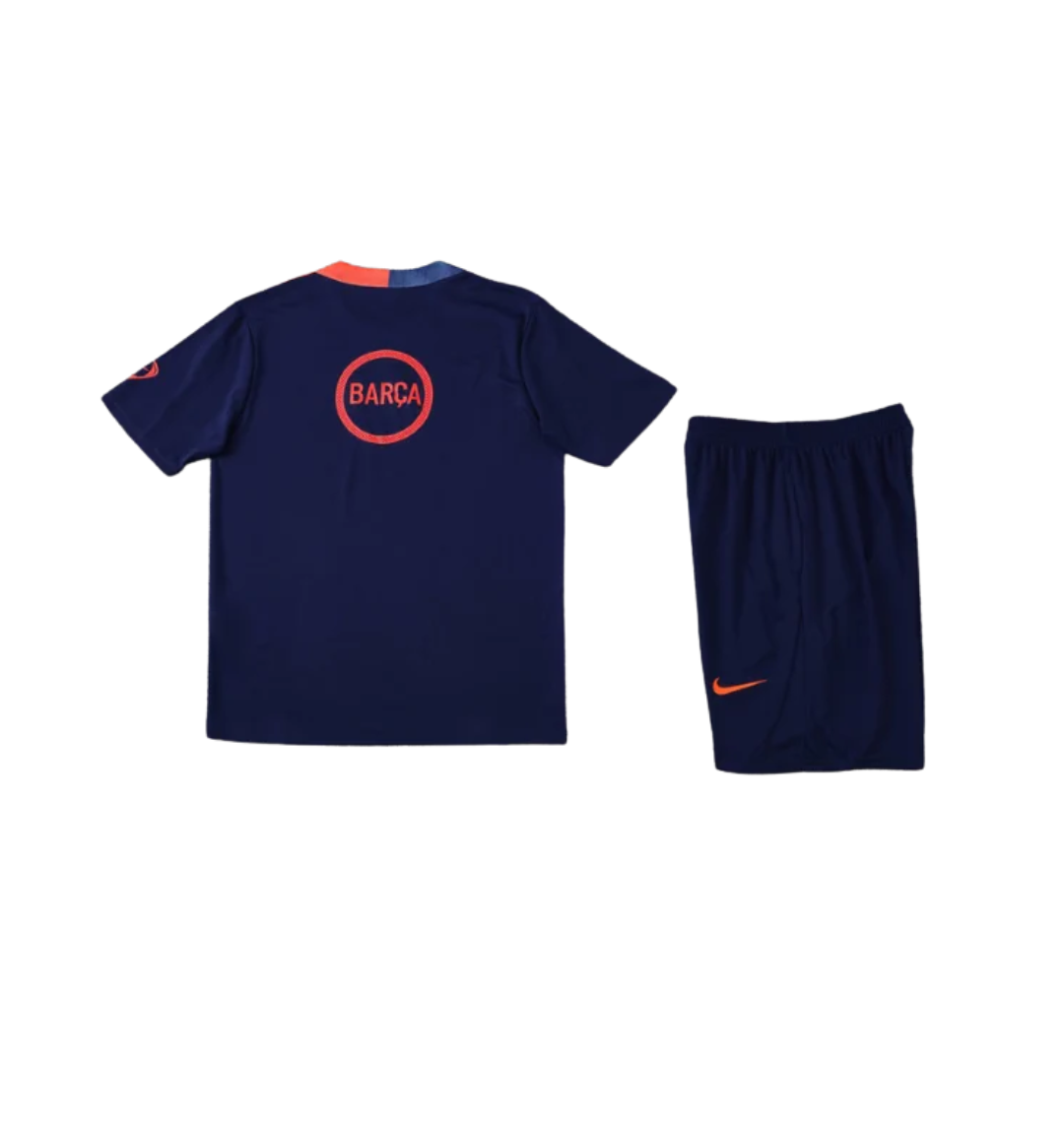 Chándal de manga corta/pantalones cortos del Barcelona 2025/2026 azul marino