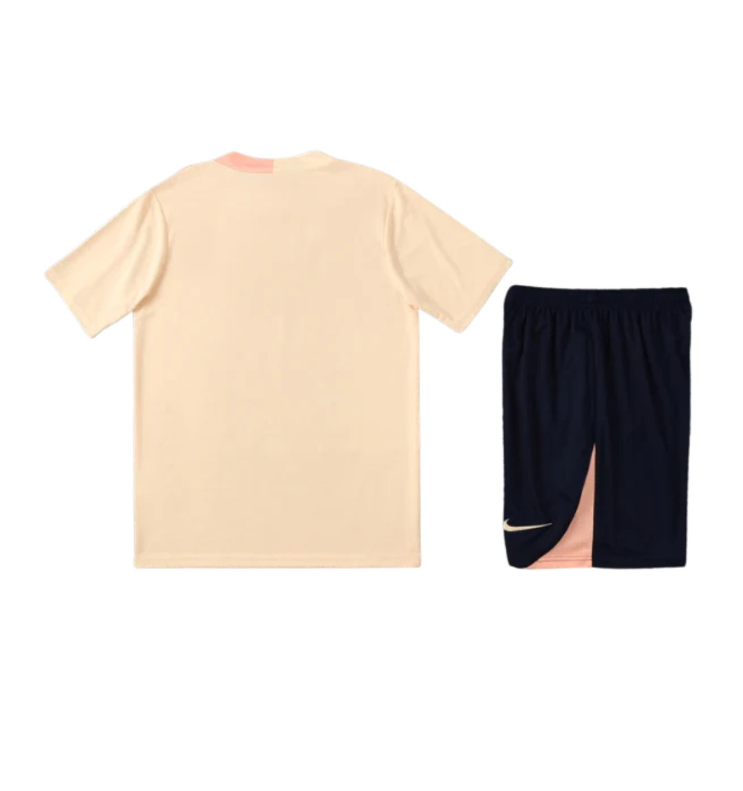 Chándal de manga corta/pantalones cortos del Barcelona 2025/2026 rosa claro