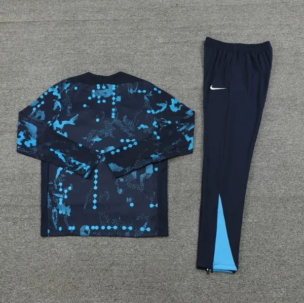 Chándal Chelsea 2024/2025 con cremallera 1/4, camuflaje azul oscuro