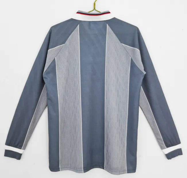 Camiseta retro de manga larga de visitante de Inglaterra 1996