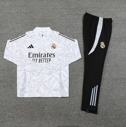 Chándal con cremallera 1/4 del Real Madrid 2024/2025, camuflaje blanco