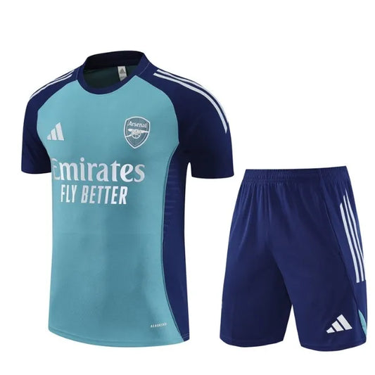 Chándal azul de manga corta/pantalones cortos del Arsenal 2025/2026