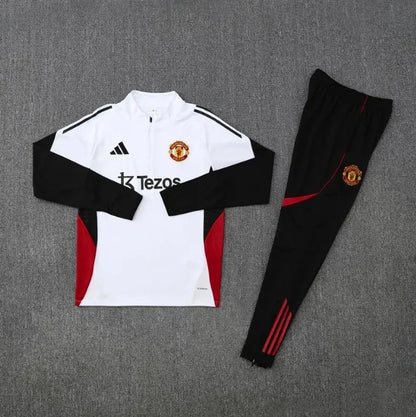 Chándal blanco con cremallera 1/4 del Manchester United 2025/2026