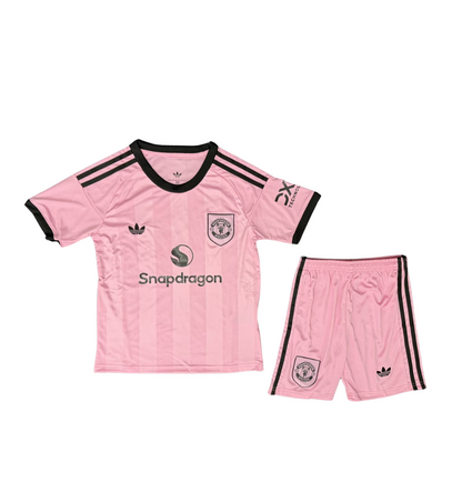 Conjunto rosa de portero del Manchester United 2025/2026 (adultos y niños)