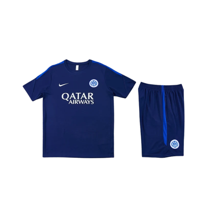 Chándal azul de manga corta/pantalones cortos del Inter de Milán 2024/2025