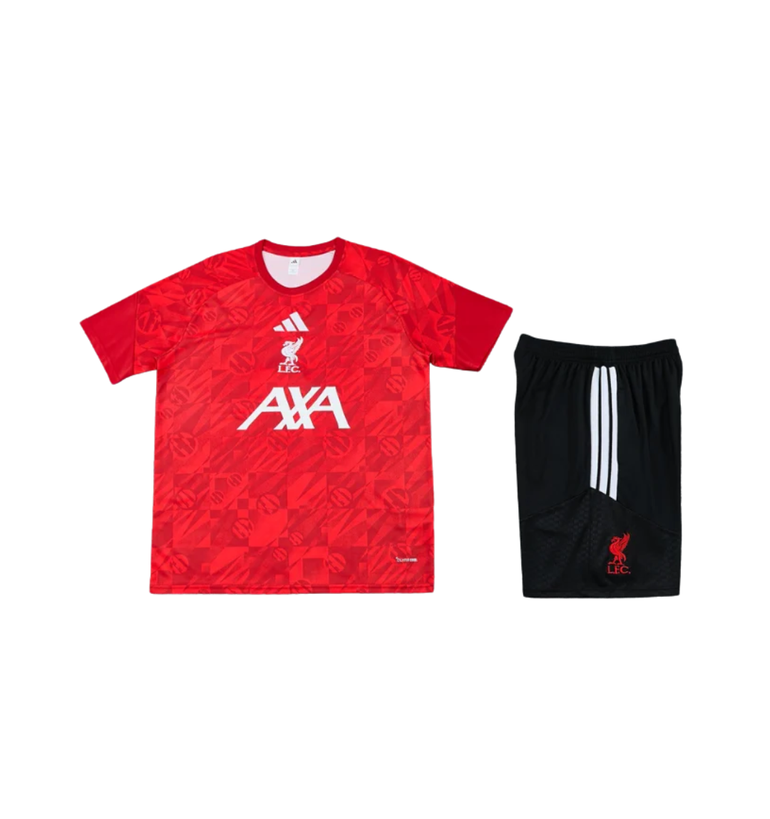 Chándal rojo de manga corta/pantalones cortos del Manchester United 2023/2024