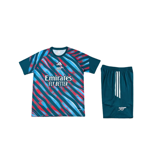 Chándal azul de manga corta/pantalones cortos del Arsenal 2025/2026