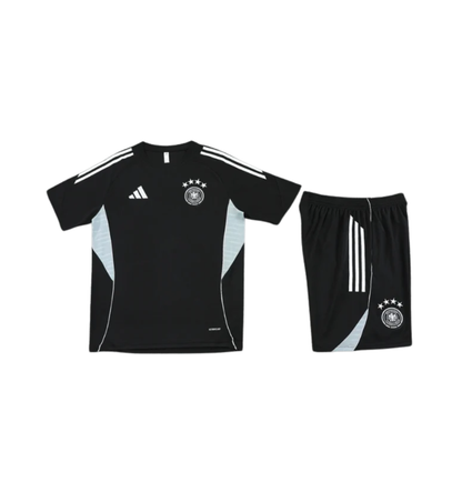 Chándal negro de manga corta y pantalones cortos de Alemania 2024