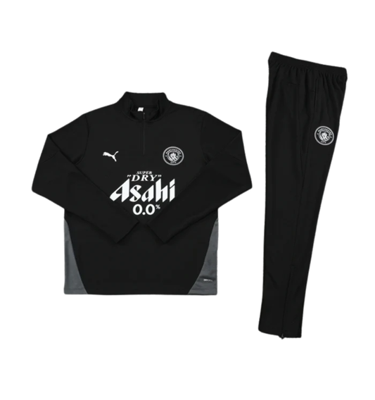Manchester City 2025/2026 1/4 Zipper Tracksuit Black