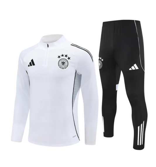 Chándal blanco con cremallera 1/4 de Alemania 2025