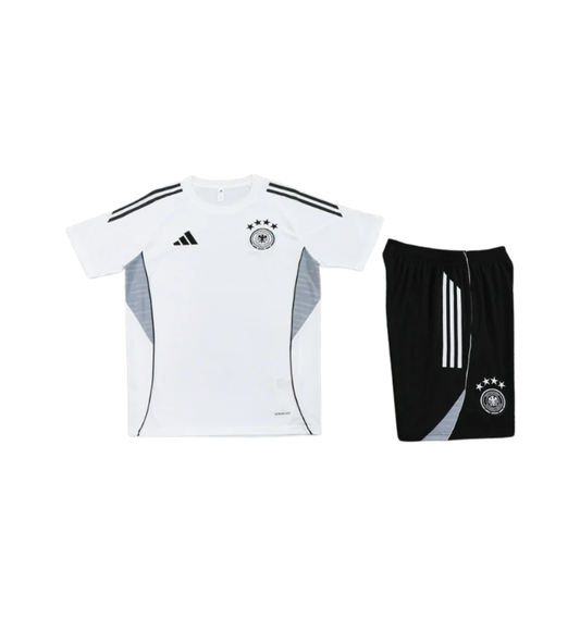 Chándal negro de manga corta y pantalones cortos de Alemania 2024