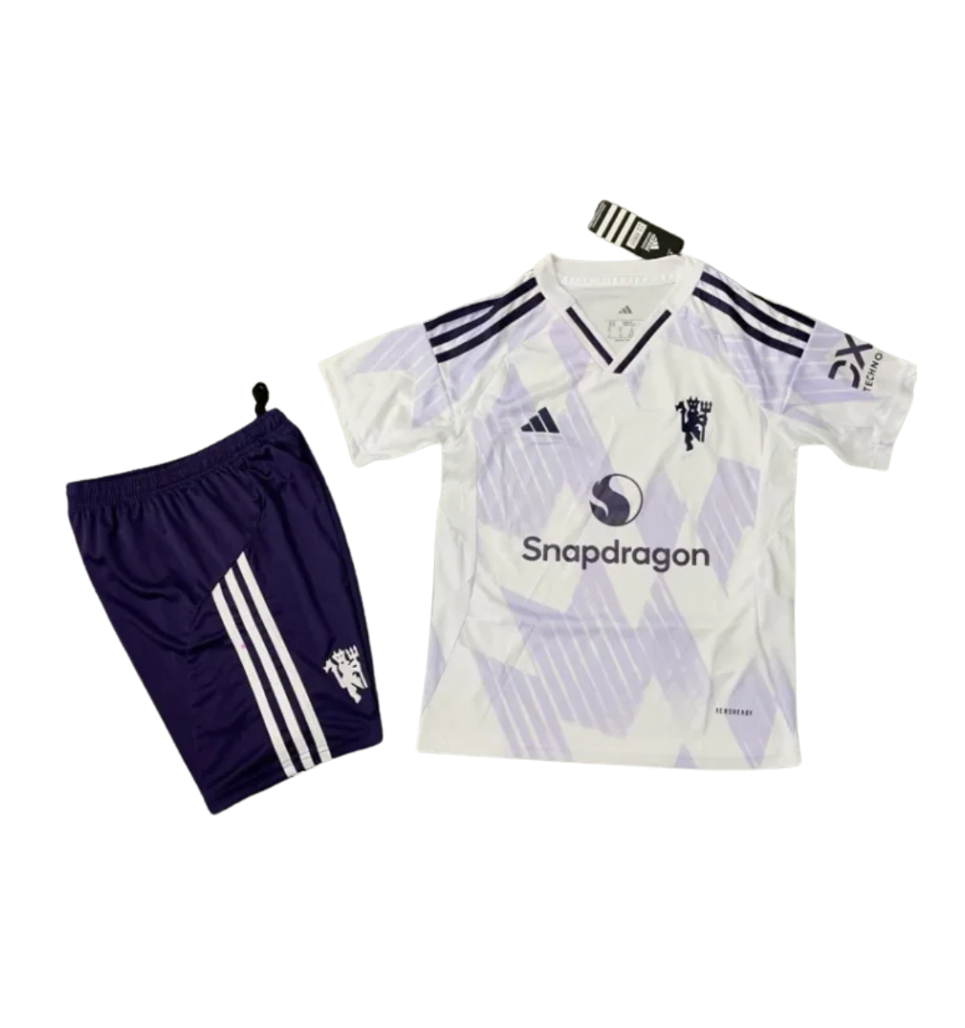 Conjunto visitante del Manchester United 2025/2026 (adultos y niños)