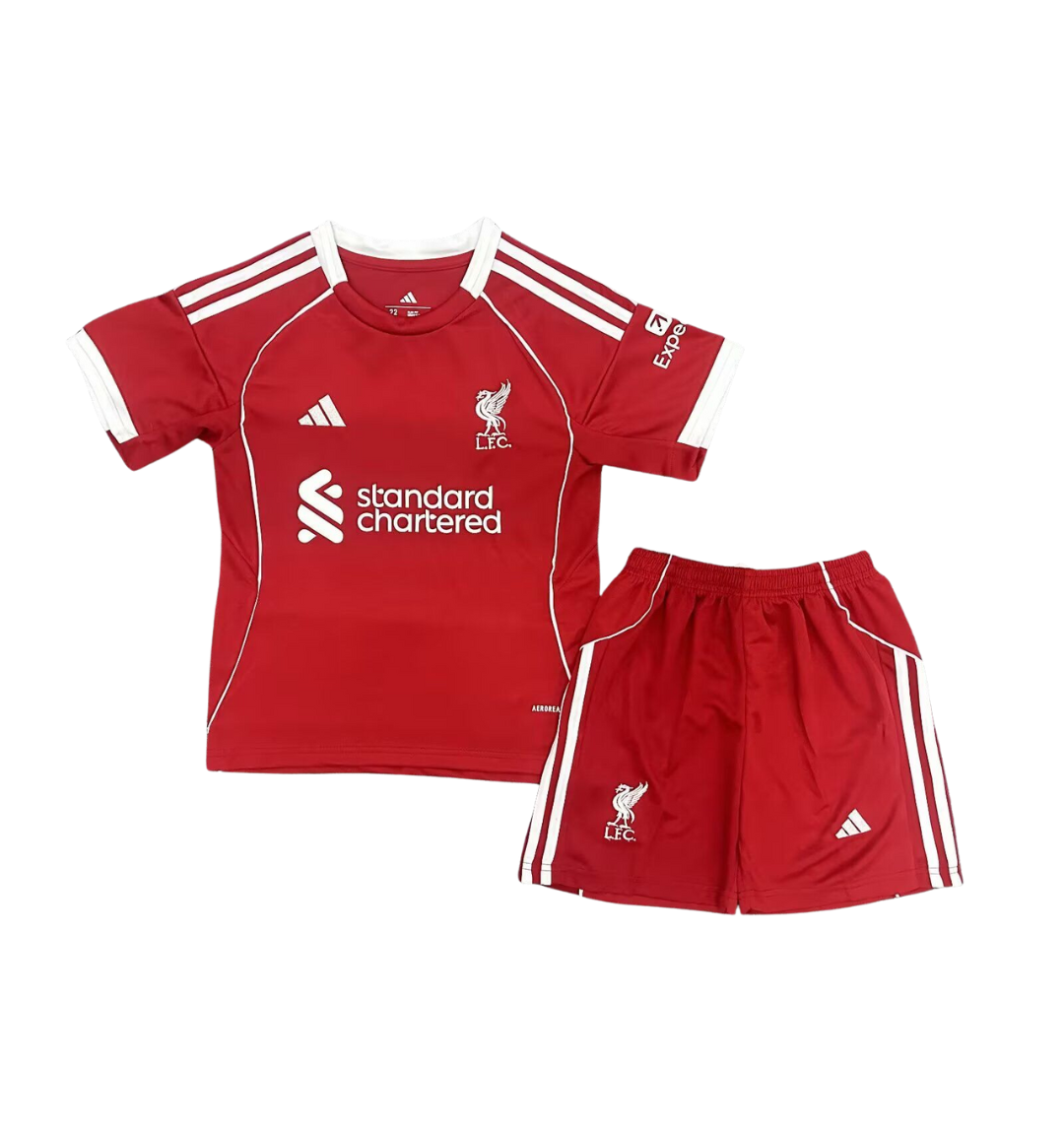 Conjunto local del Liverpool 2025/2026 (adultos y niños)