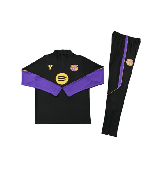 Barcelona 2026/2027 1/4 Zipper Tracksuit Black/Purple