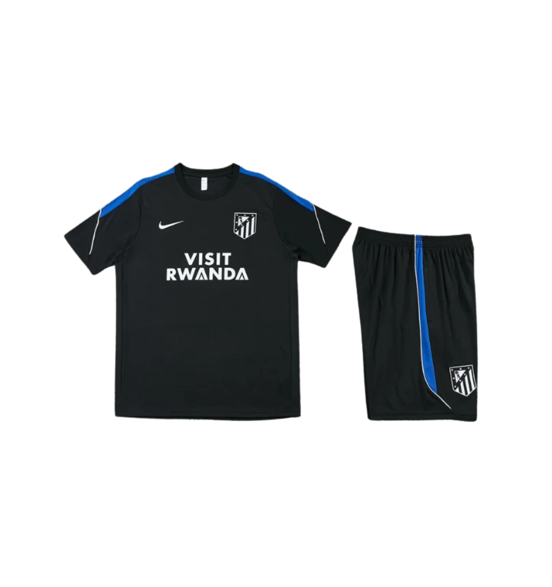 Chándal azul de manga corta/pantalones cortos del Atlético de Madrid 2025/2026