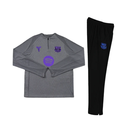 Barcelona 2025/2026 1/4 Zipper Tracksuit Grey