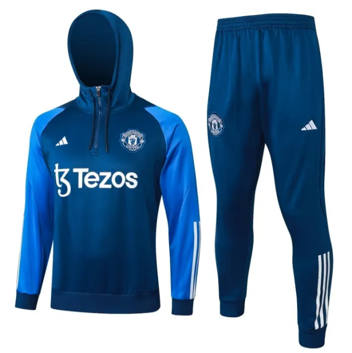 Chándal con capucha azul del Manchester United 2023/2024
