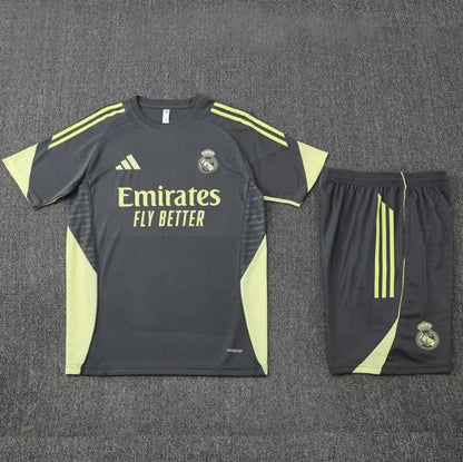 Real Madrid 2025/2026 Short Sleeve/Shorts Tracksuit Grey
