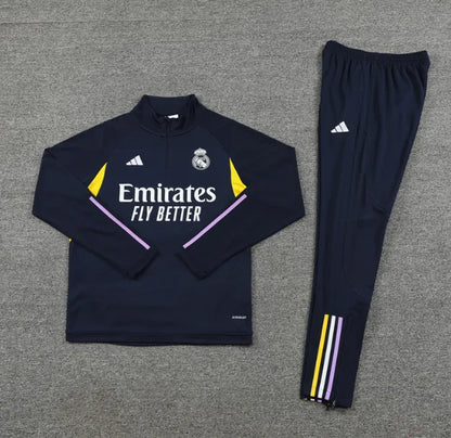 Chándal azul con cremallera 1/4 del Real Madrid 2023/2024