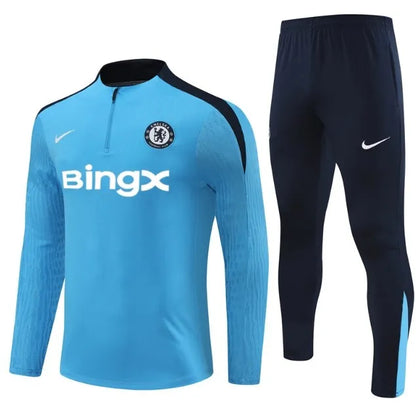 Chándal Chelsea 2024/2025 con cremallera 1/4 azul