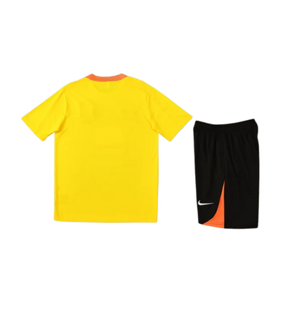 Chándal amarillo de manga corta/pantalones cortos para Brasil 2025