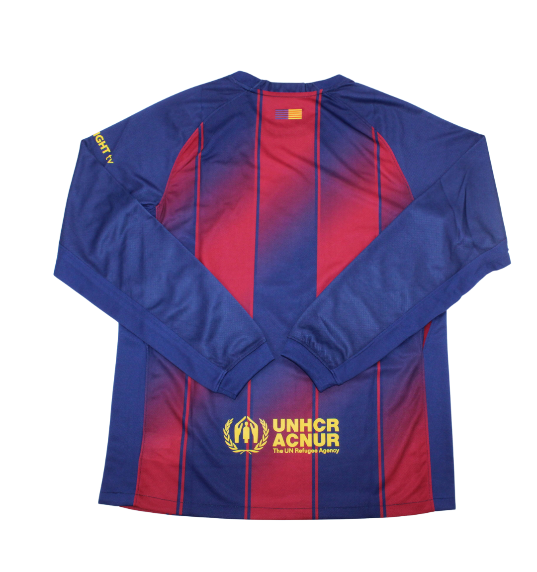 قميص برشلونة الأساسي ذو الأكمام الطويلة لموسم 2025/2026