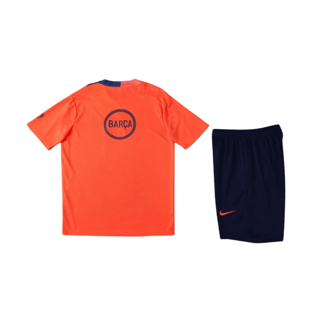 Chándal naranja de manga corta/pantalones cortos del Barcelona 2025/2026