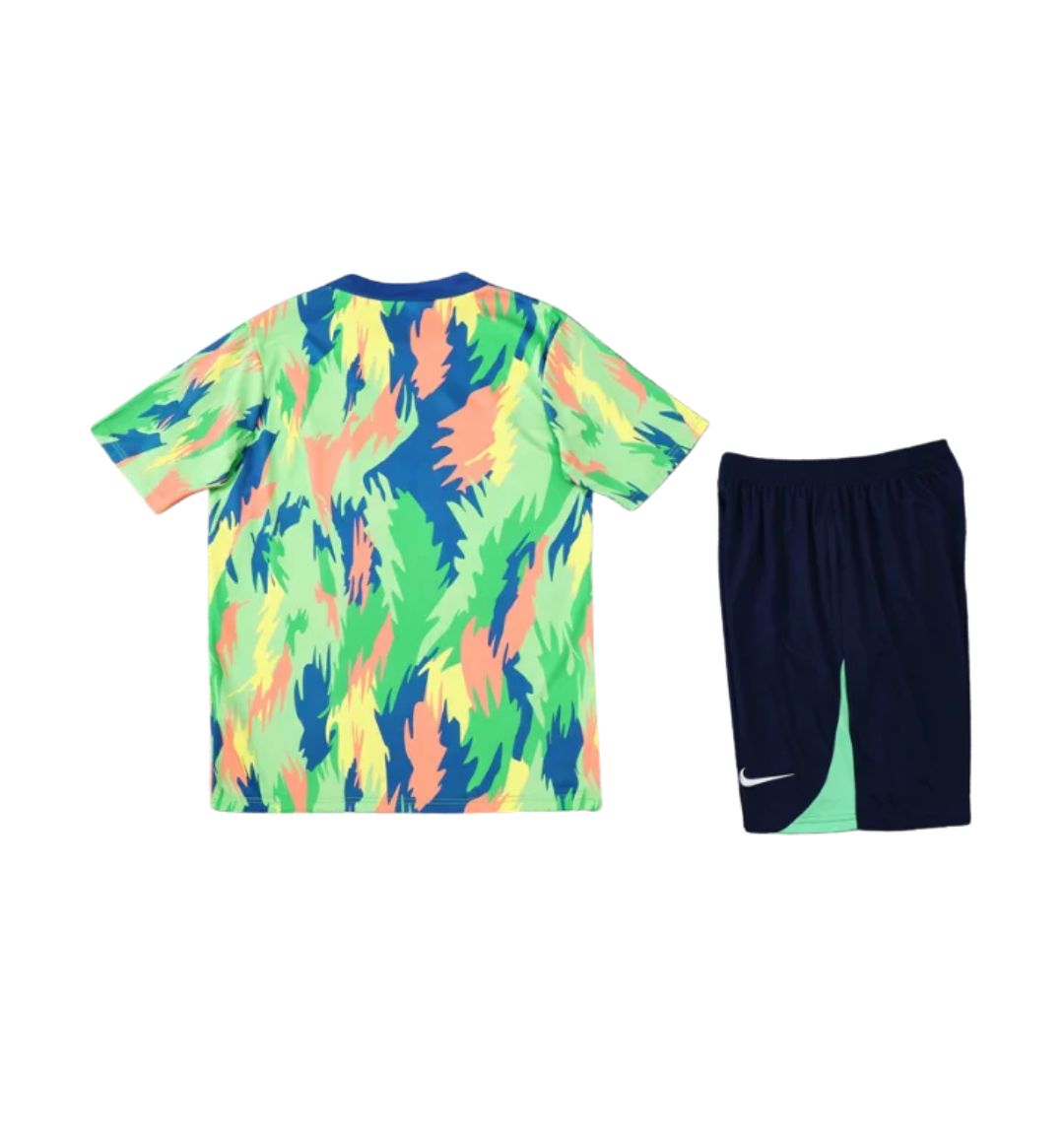 Chándal verde de manga corta/pantalones cortos para Brasil 2025