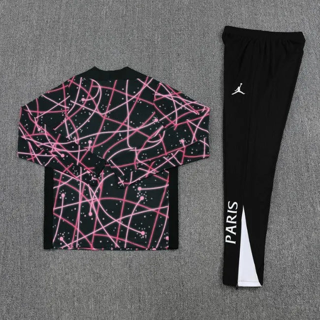 Chándal PSG 2025/2026 con cremallera 1/4 negro/rosa