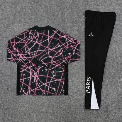 Chándal PSG 2025/2026 con cremallera 1/4 negro/rosa