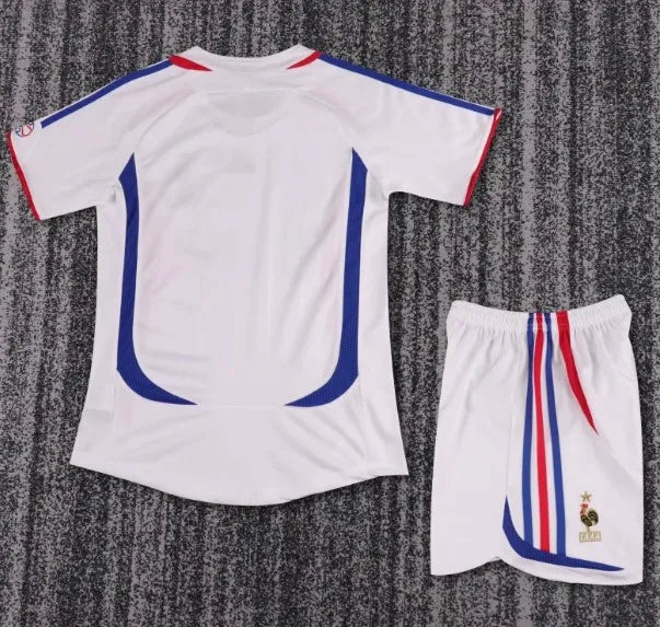 Conjunto retro de visitante de Francia 2006 para niños