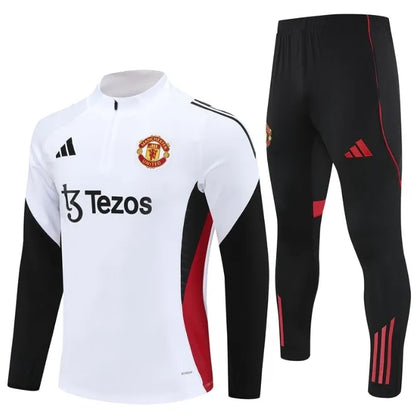 Chándal blanco con cremallera 1/4 del Manchester United 2025/2026