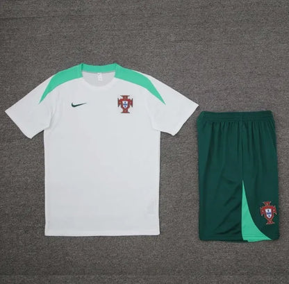 Chándal de manga corta/pantalones cortos Portugal 2024 blanco