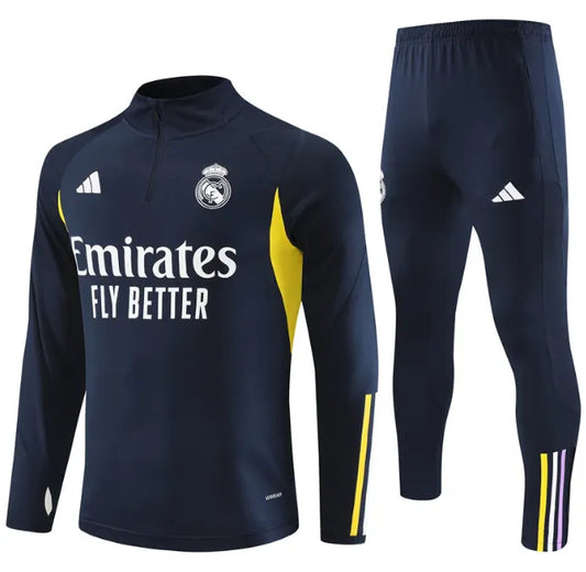 Chándal azul con cremallera 1/4 del Real Madrid 2023/2024