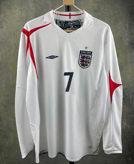 Camiseta retro de manga larga de Inglaterra 2006