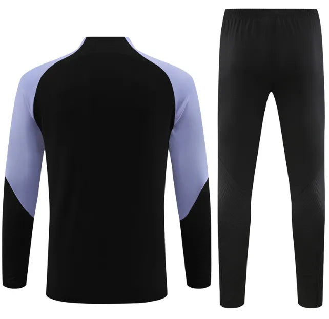 Chándal Tottenham Hotspur 2023/2024 con cremallera 1/4, color negro