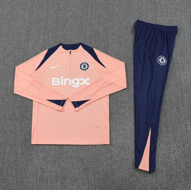 Chándal Chelsea 2025/2026 con cremallera 1/4 rosa