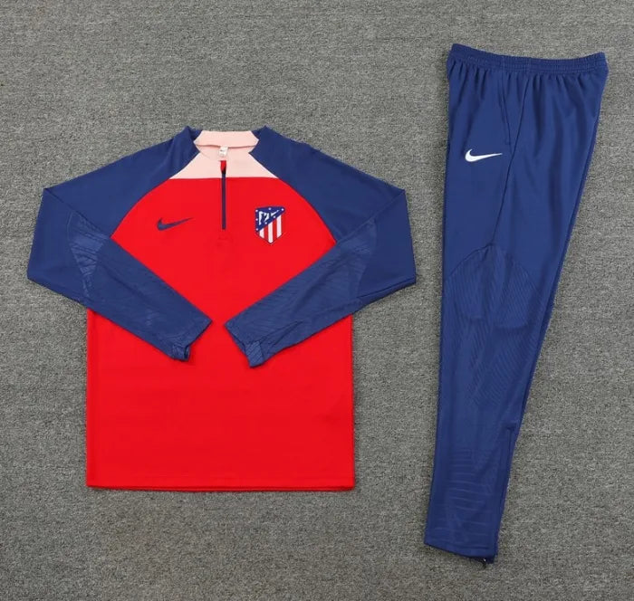 Atlético Madrid 2023/2024 1/4 Zipper Tracksuit Red