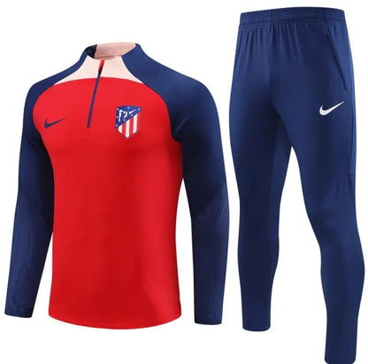 Atlético Madrid 2023/2024 1/4 Zipper Tracksuit Red