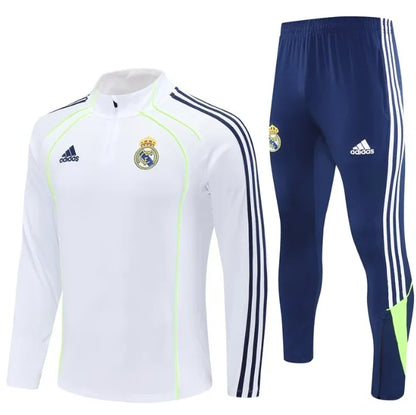 Real Madrid 2025/2026 1/4 Zipper Tracksuit White/Blue