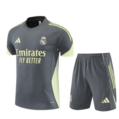 Real Madrid 2025/2026 Short Sleeve/Shorts Tracksuit Grey