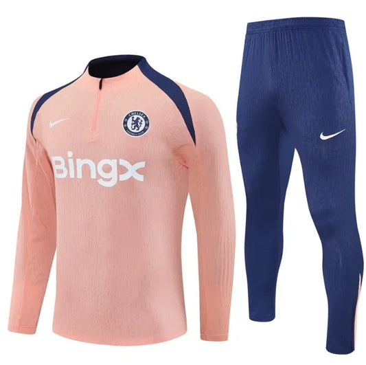 Chelsea 2025/2026 1/4 Zipper Tracksuit Pink