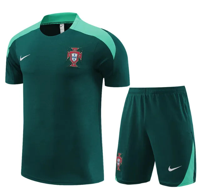 Chándal verde de manga corta/pantalones cortos de Portugal 2024