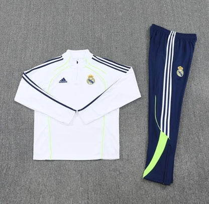 Real Madrid 2025/2026 1/4 Zipper Tracksuit White/Blue
