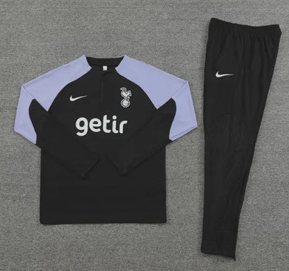 Chándal Tottenham Hotspur 2023/2024 con cremallera 1/4, color negro