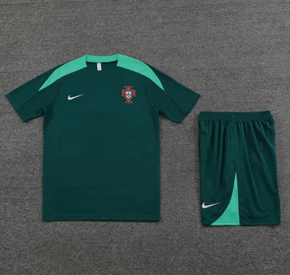 Chándal verde de manga corta/pantalones cortos de Portugal 2024