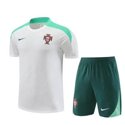 Chándal de manga corta/pantalones cortos Portugal 2024 blanco