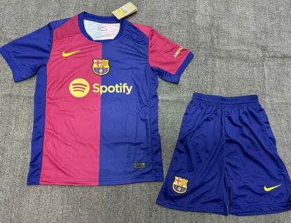 طقم برشلونة الأساسي لموسم 2024/2025 (للكبار والصغار)