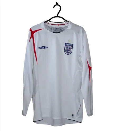 Camiseta retro de manga larga de Inglaterra 2006