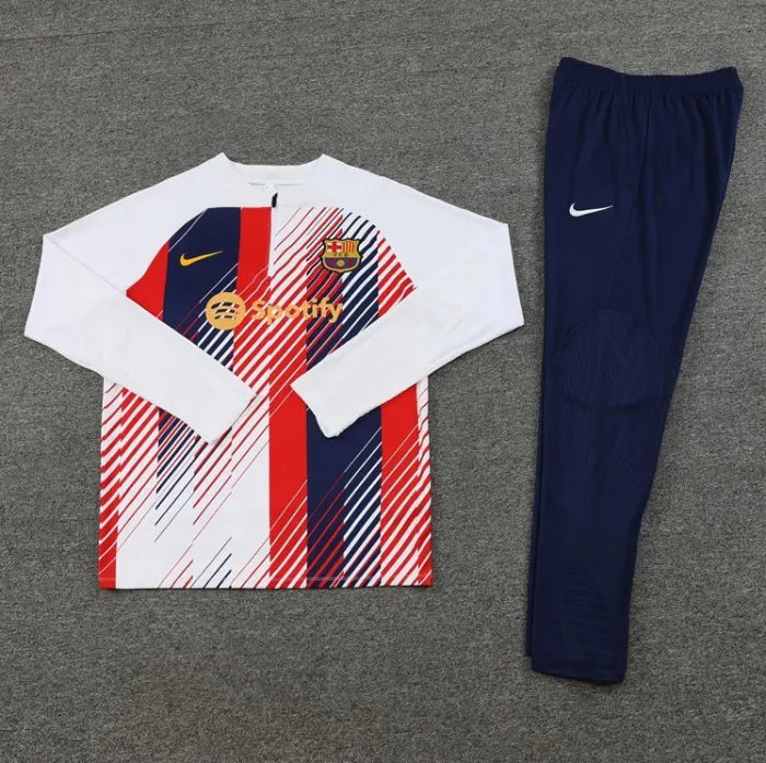 Chándal Barcelona 2023/2024 con cremallera 1/4, camuflaje blanco